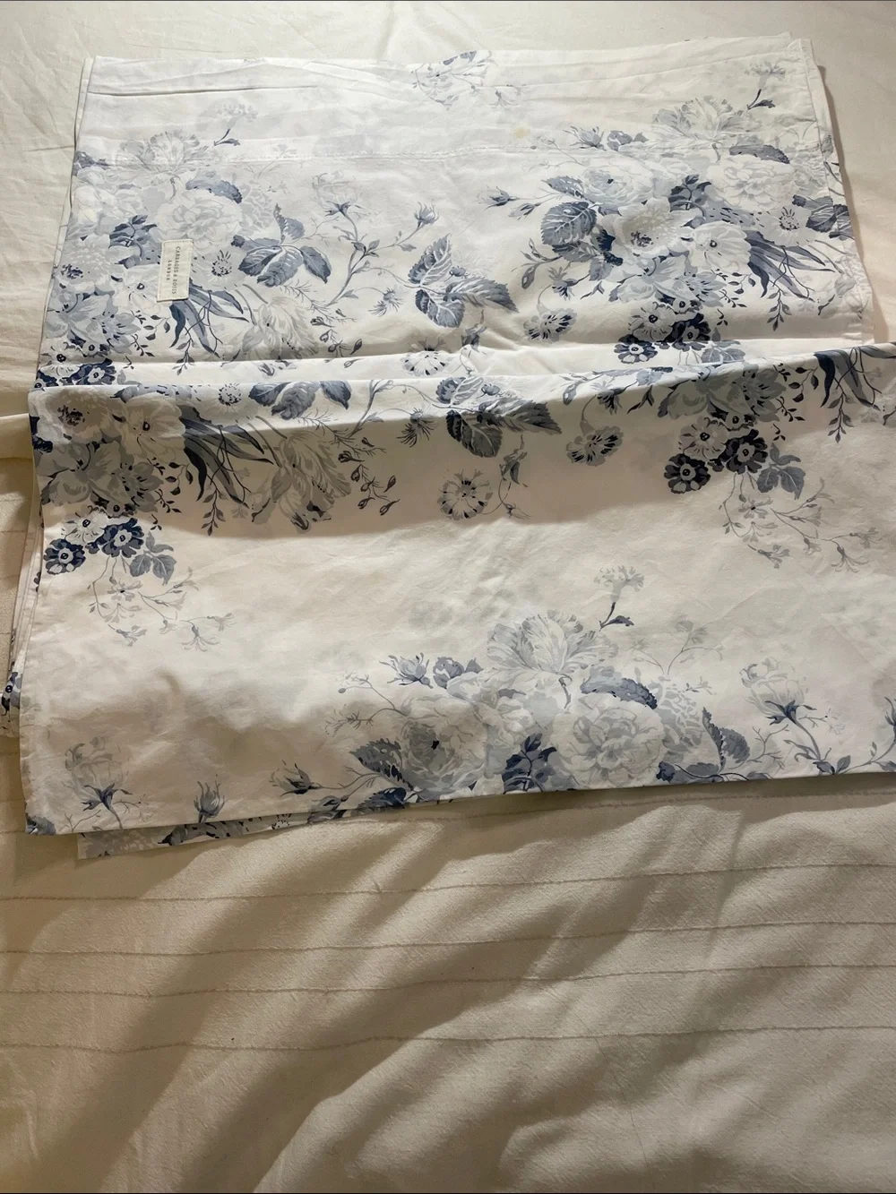 Cabbages & Roses Blue Floral 100% Cotton King pillowcases- Classic Floral Print